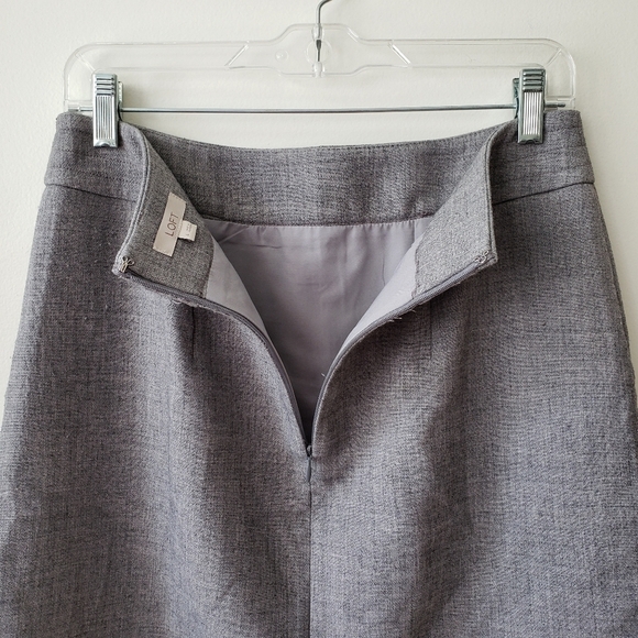 LOFT Slate Gray A-line Skirt - Sz 4 - Picture 5 of 10